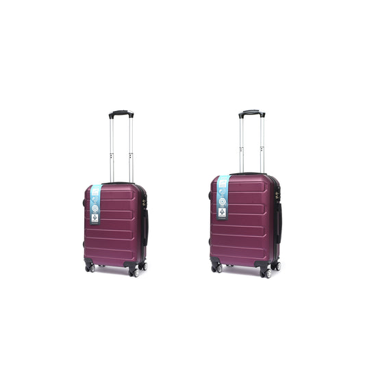 A To Z Traveller AeroTrav Handbagage set 2-delig Bordeaux rood Schuin