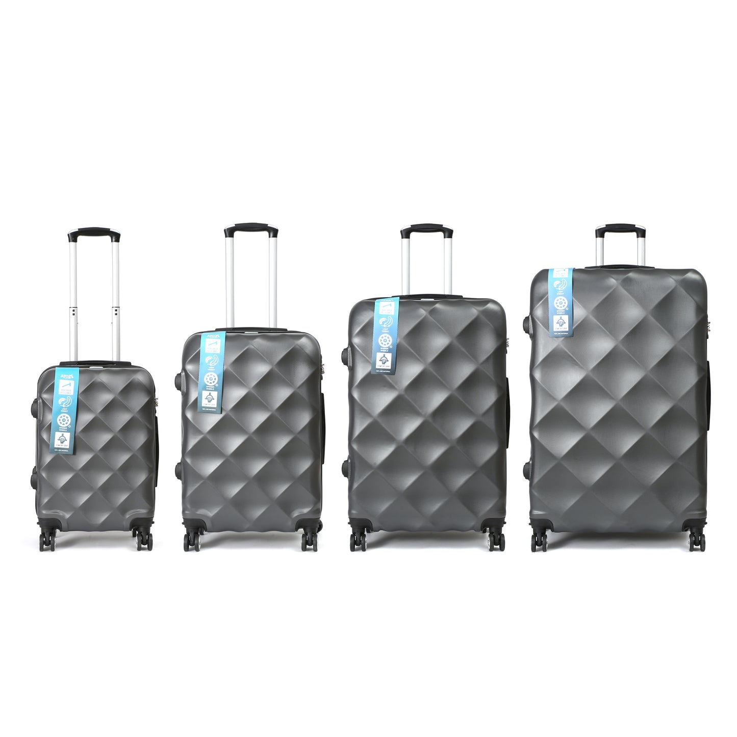 A To Z Traveller FlexiTrav Reiskoffer set 4-delig Grijs