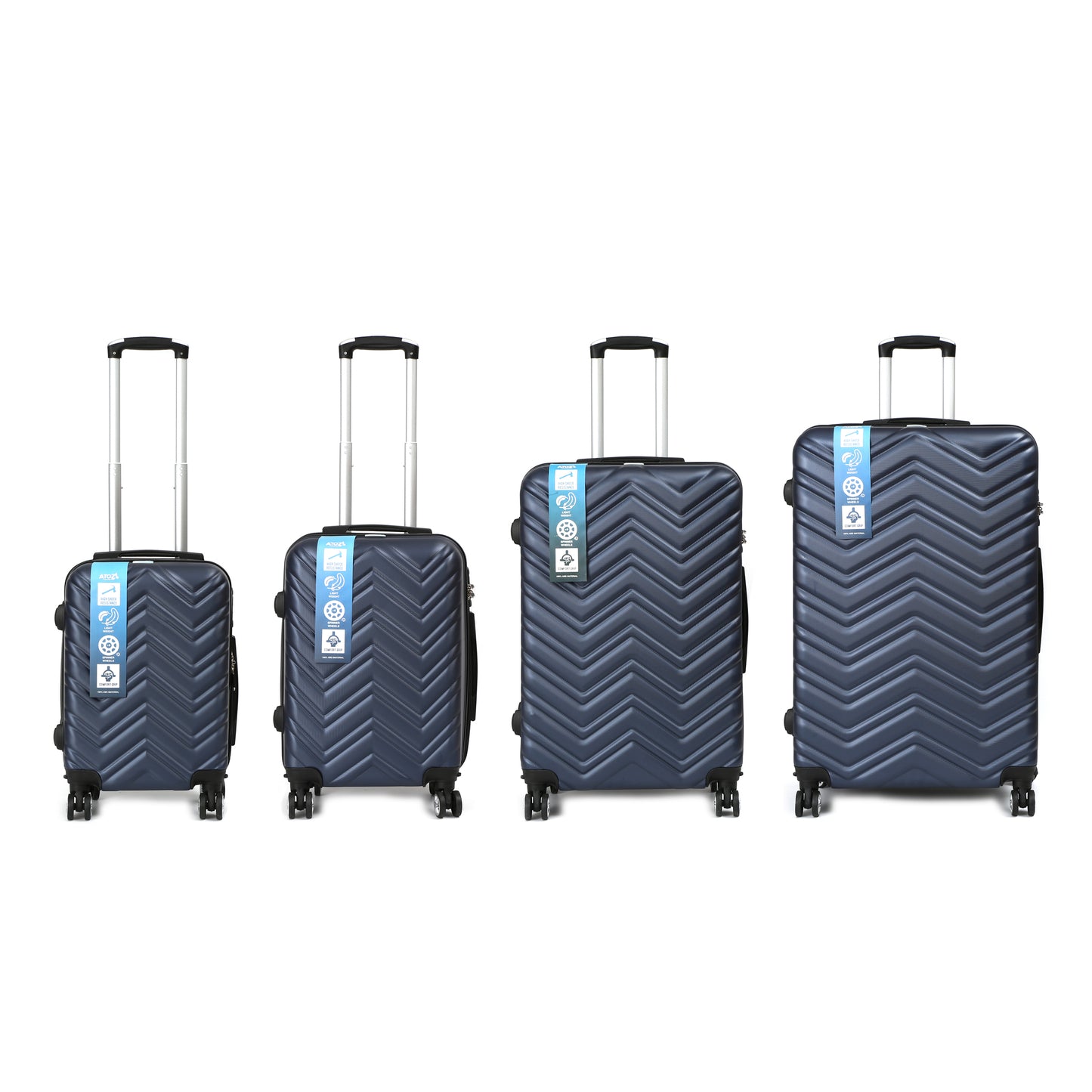 A To Z Traveller QualiTrav Kofferset 4-delig Marineblauw