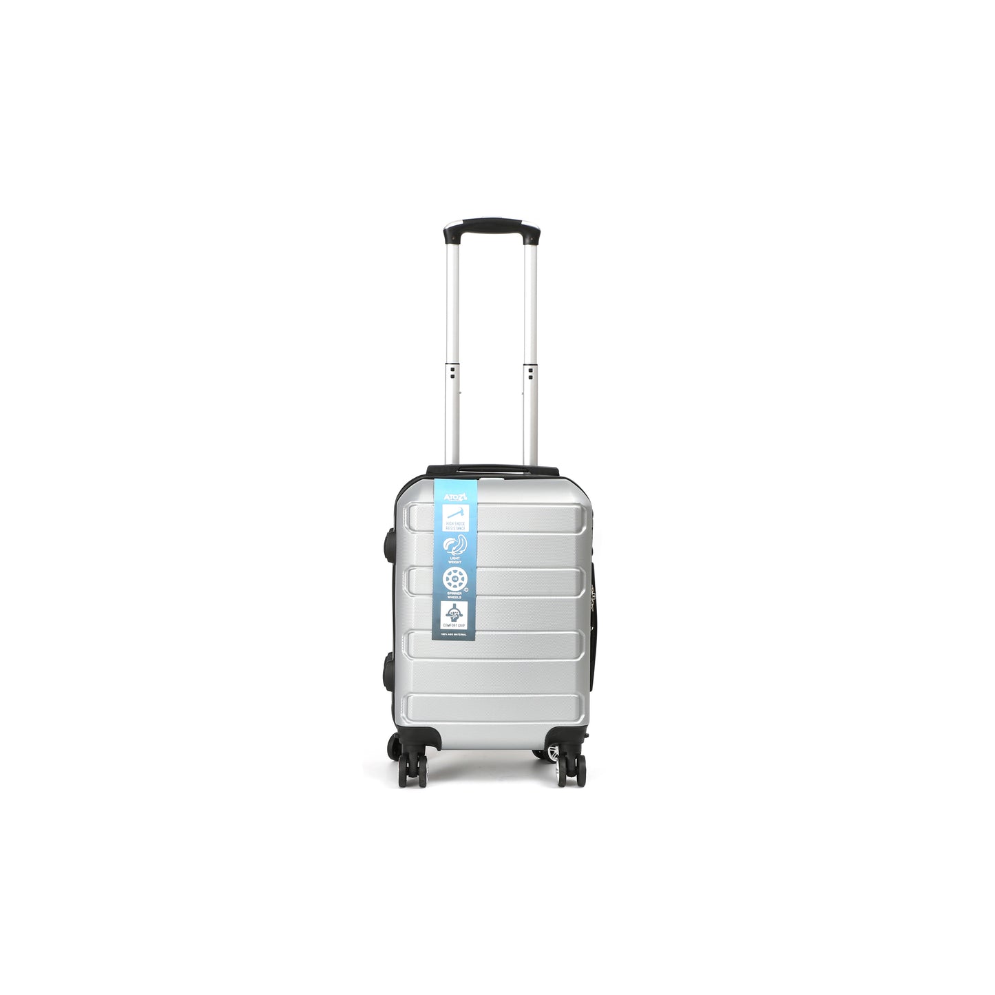 AeroTrav Handbagage 50cm ABS met TSA Zilver