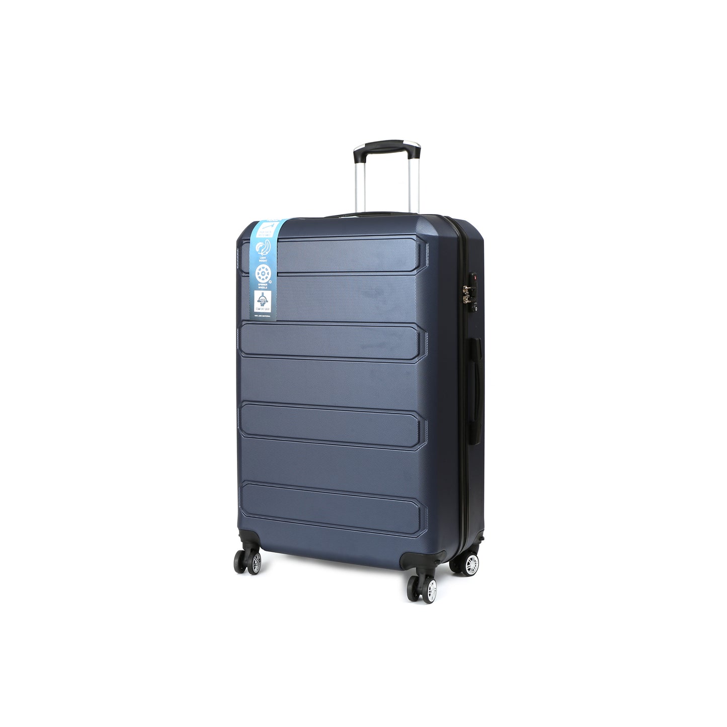AeroTrav Reiskoffer 78cm ABS met TSA Marine blauw Schuin