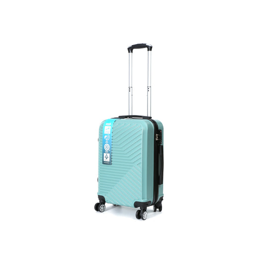 EvoTrav Handbagage 55cm ABS met TSA Turquoise blauw Schuin