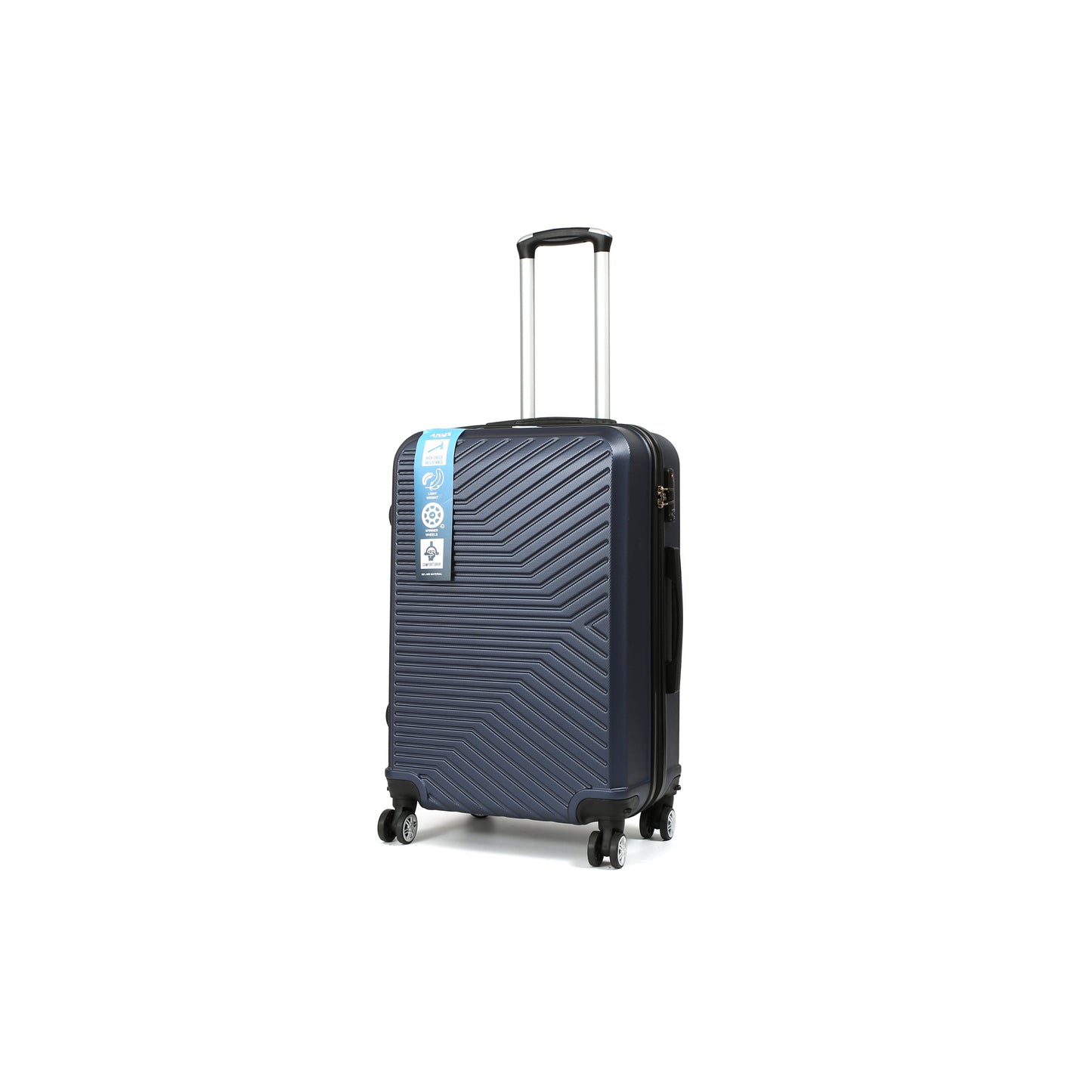 EvoTrav Reiskoffer 65cm ABS met TSA Marine blauw Schuin