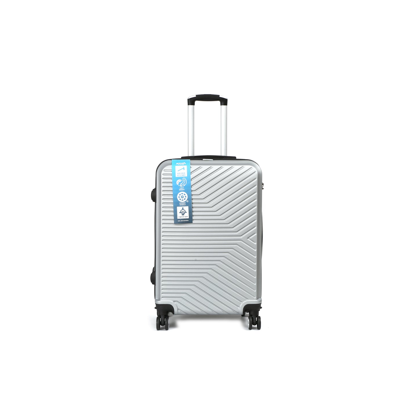 EvoTrav Reiskoffer 65cm ABS met TSA Zilver