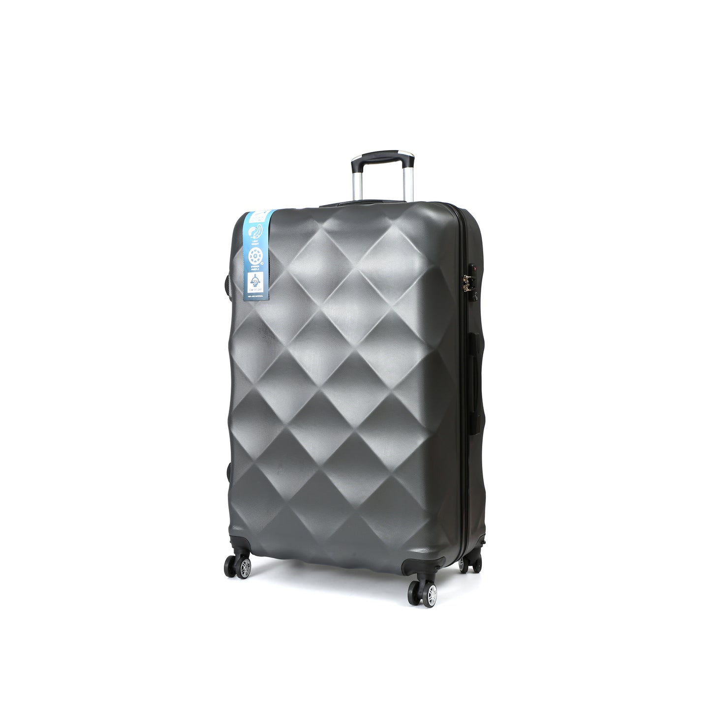 FlexiTrav Reiskoffer 85cm ABS met TSA Grijs Schuin