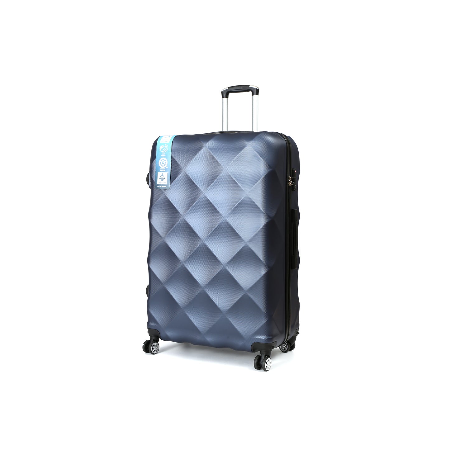 FlexiTrav Reiskoffer 85cm ABS met TSA Marine blauw Schuin