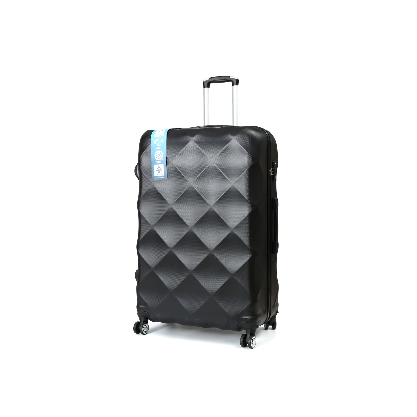 FlexiTrav Reiskoffer 85cm ABS met TSA Zwart Schuin