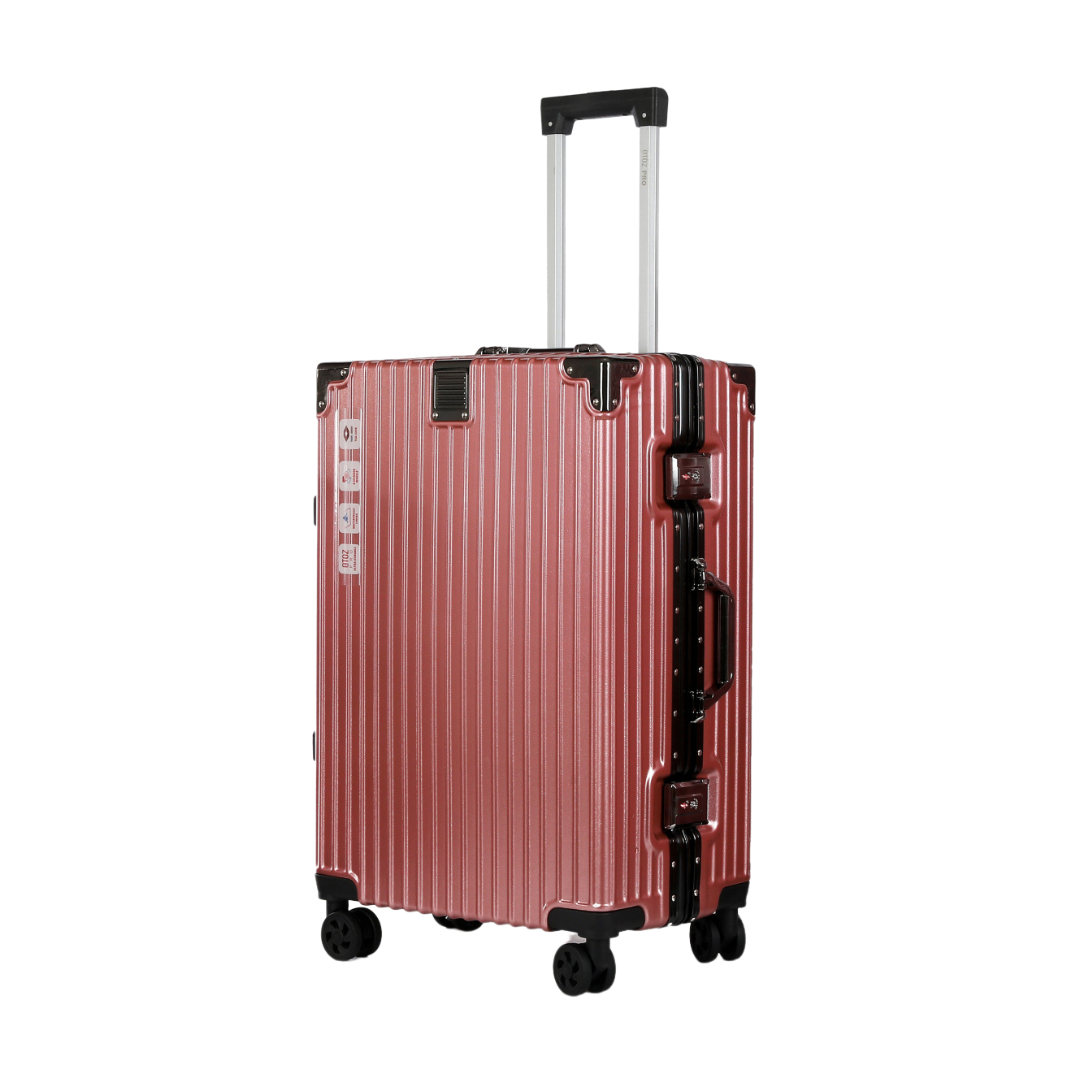 Safralu Reiskoffer 67cm Roze Schuin