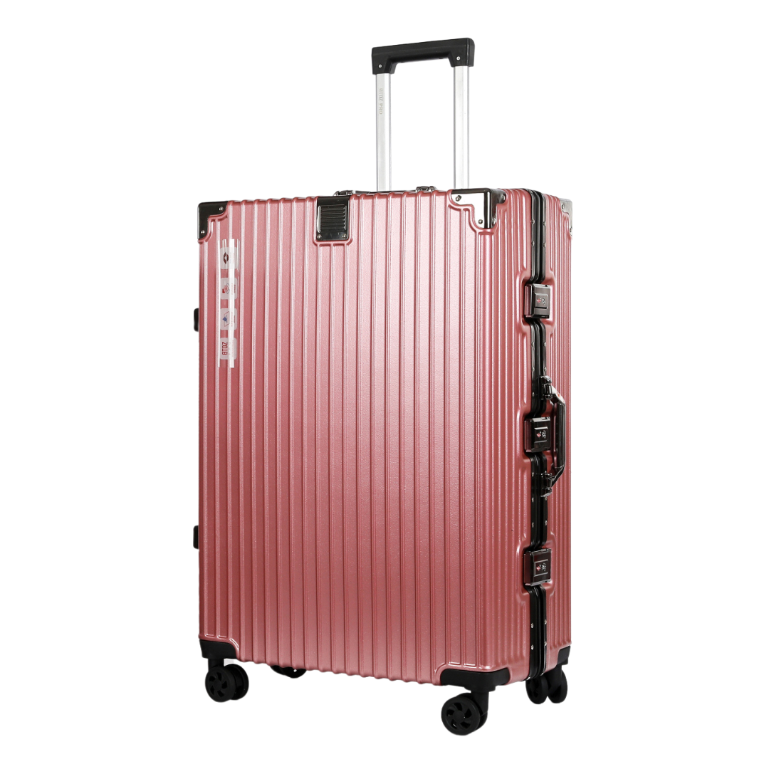 Safralu Reiskoffer 77cm Roze Schuin