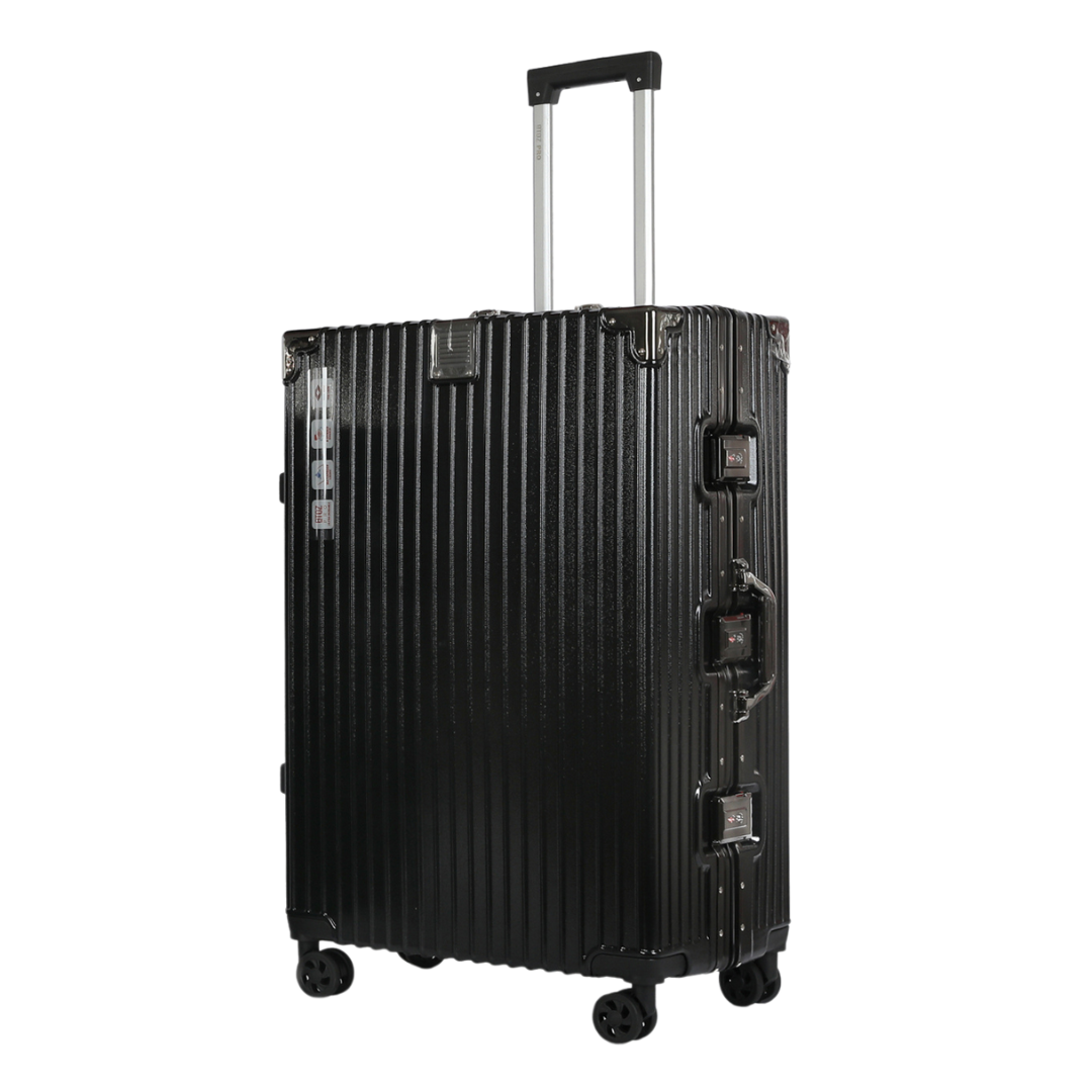 Safralu Reiskoffer 77cm Zwart Schuin