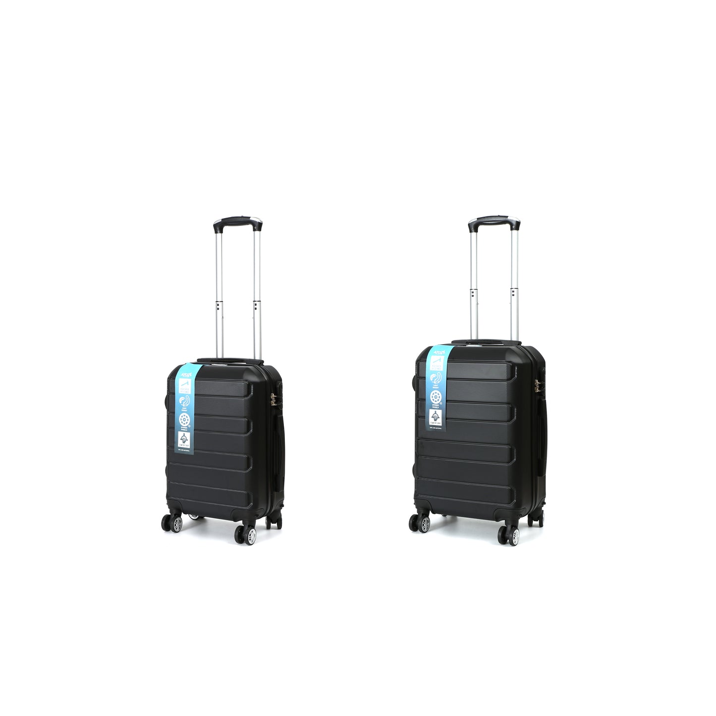 A To Z Traveller AeroTrav Handbagage set 2-delig Zwart Schuin
