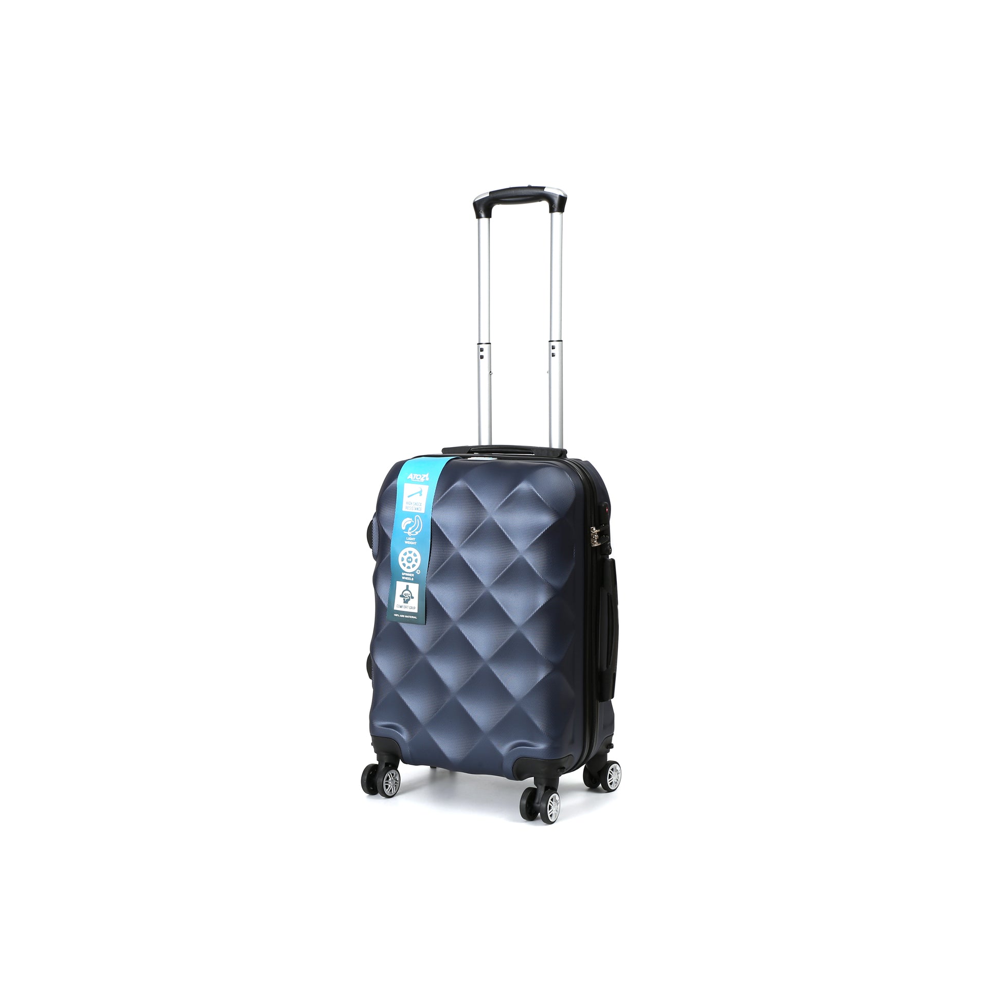 FlexiTrav Handbagage 55cm ABS met TSA Marine blauw Schuin